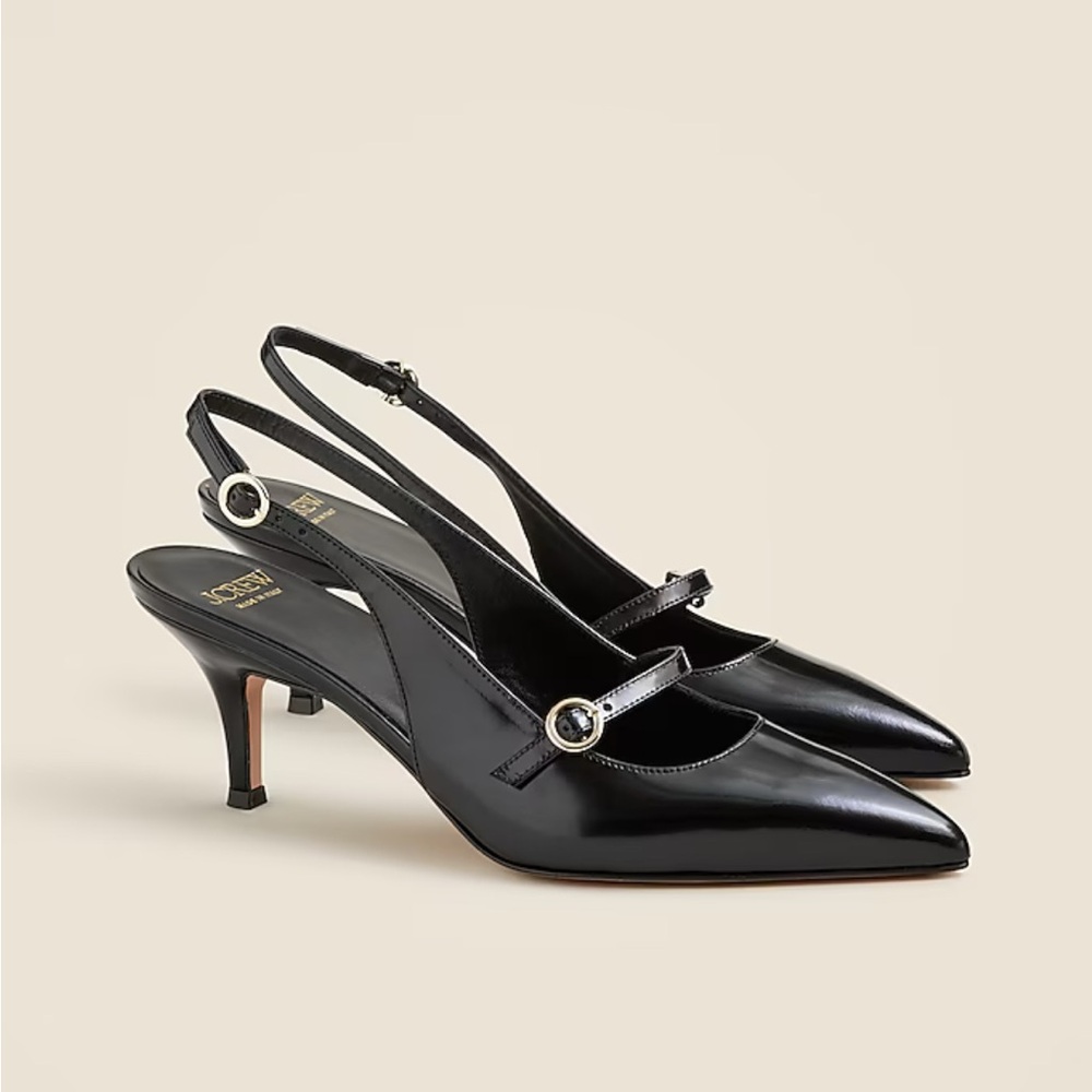 J. Crew Colette buckle slingback pumps in Black